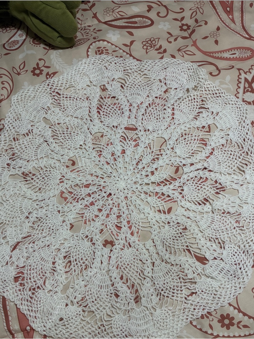 Handmade White Crochet Doily Table Accent - Home Dining